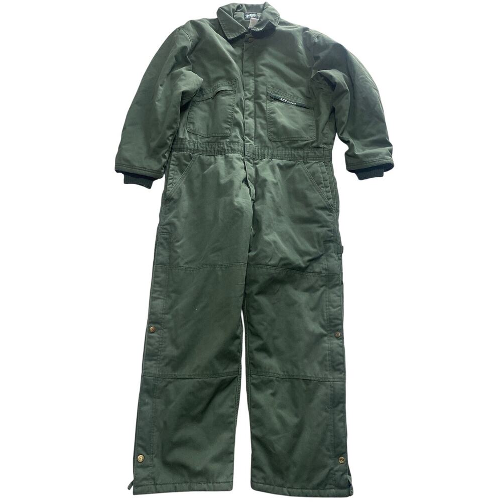 KEY Apparel Men Size LS Insulated Coveralls 975.31 Loden Olive Green Workwear